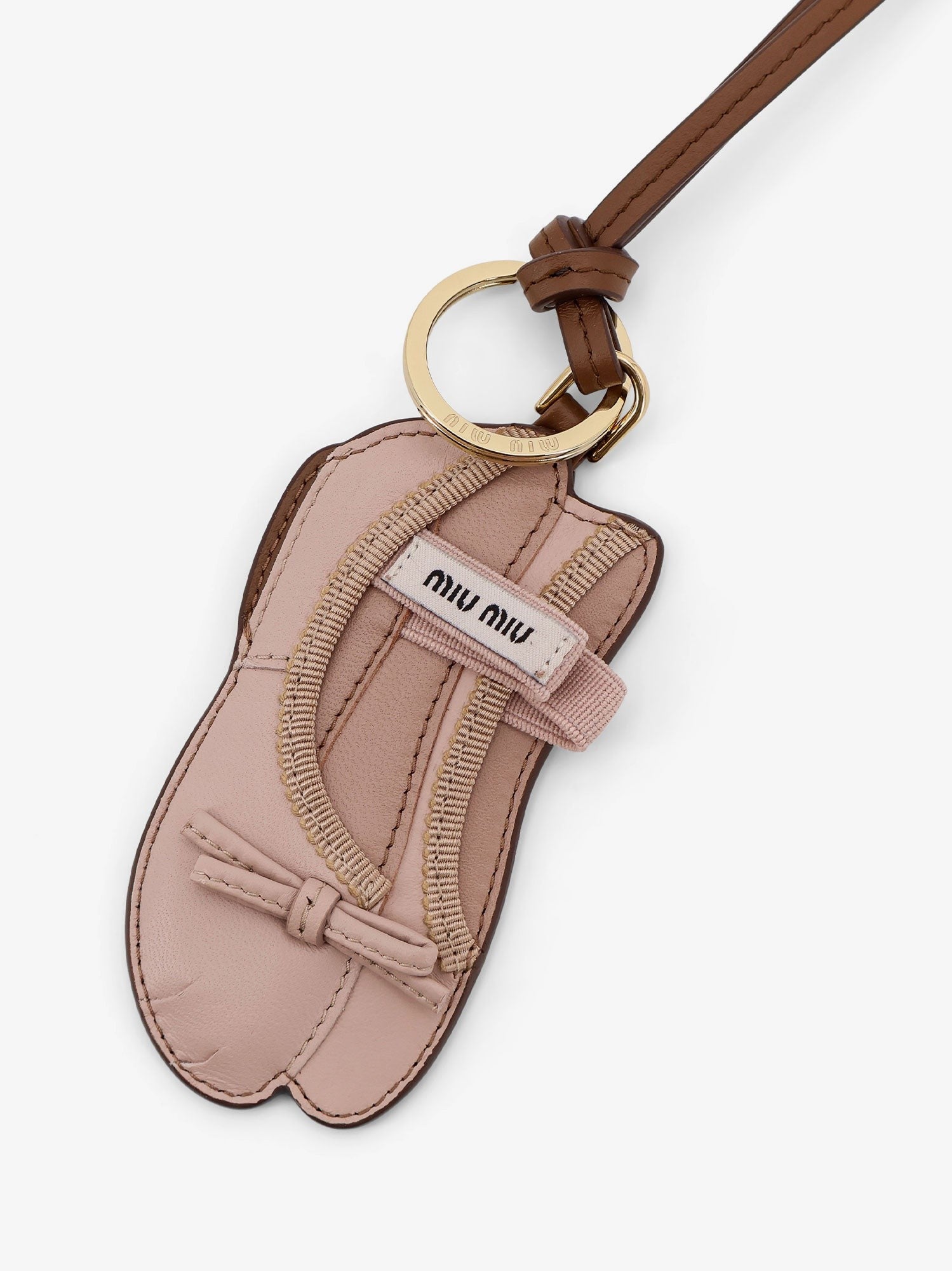Miu Miu Miu Ballet leather key ring