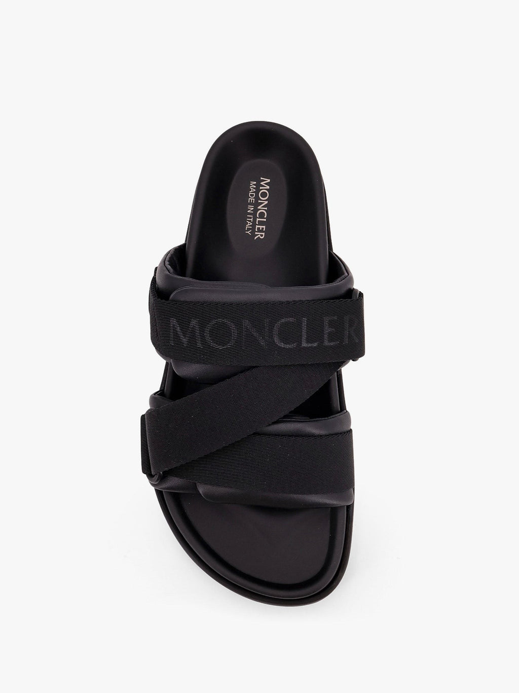 Moncler Mon sandales d'été en cuir avec détails en nylon