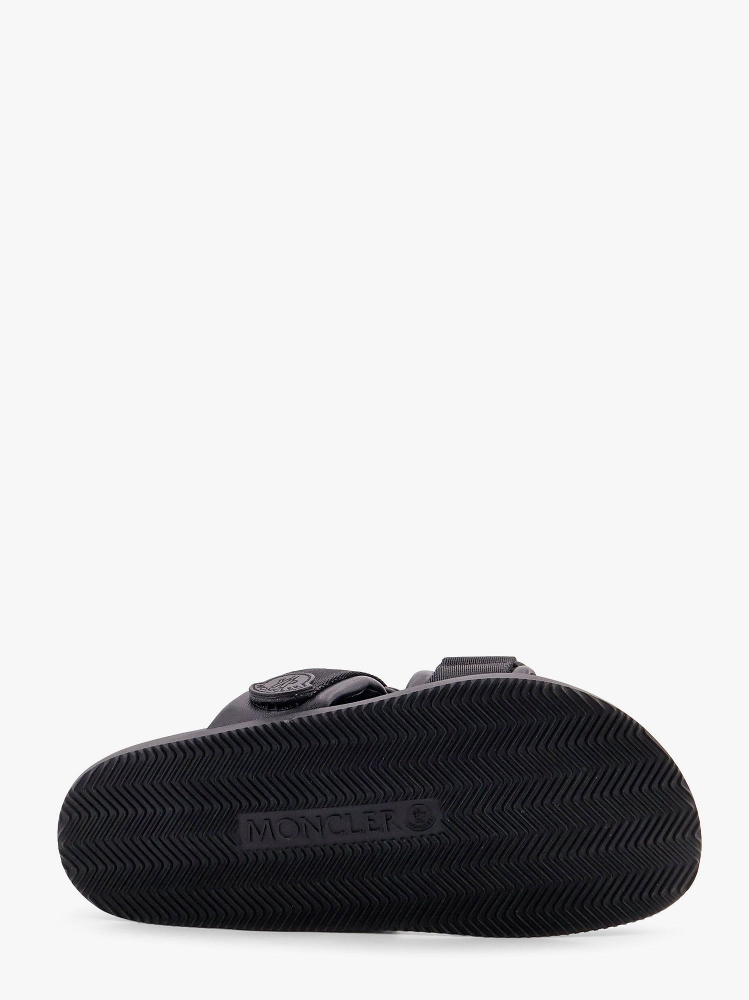 Moncler Mon summer leather sandals with nylon details