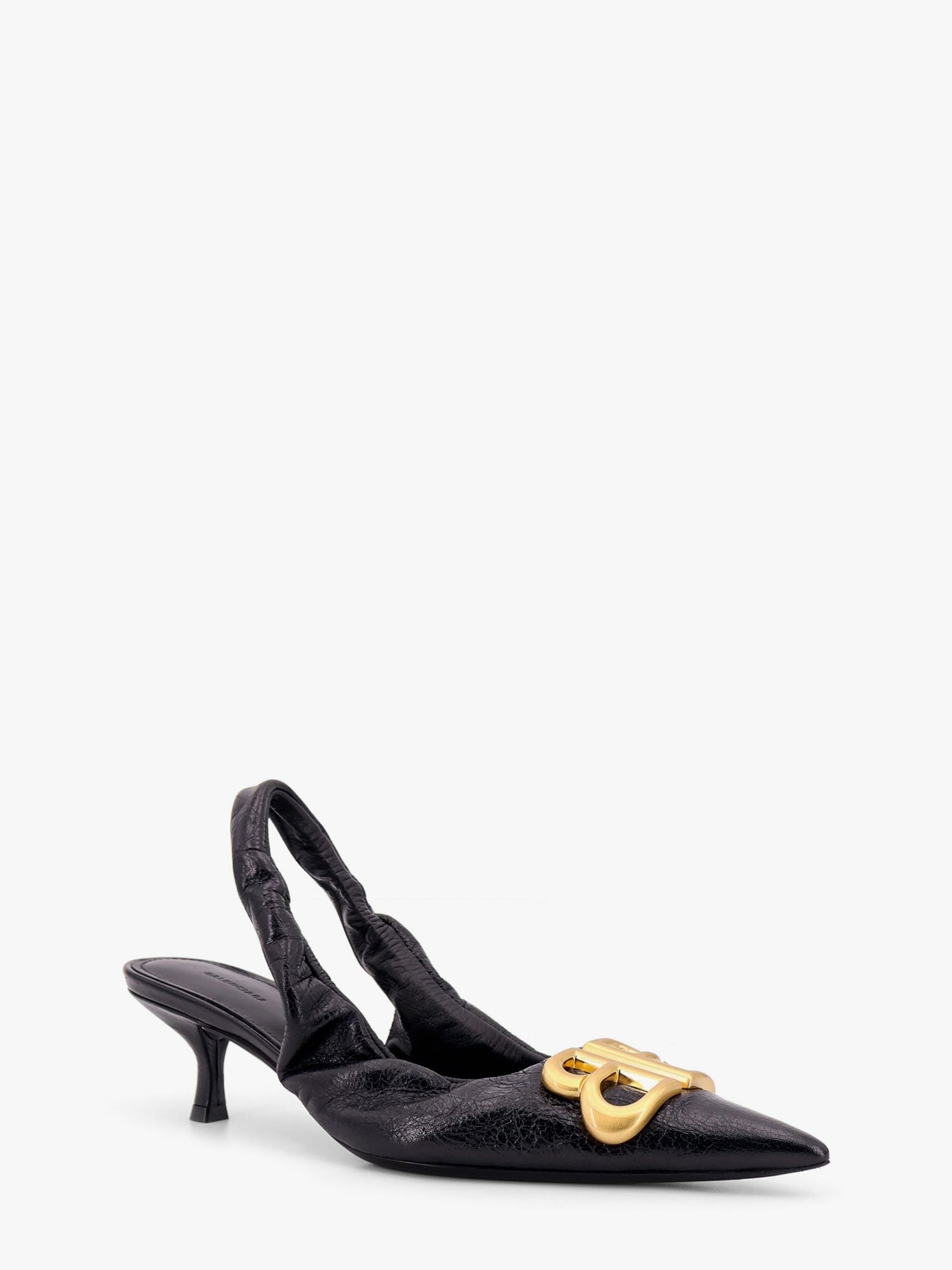 Balenciaga Monaco arena leather slingback
