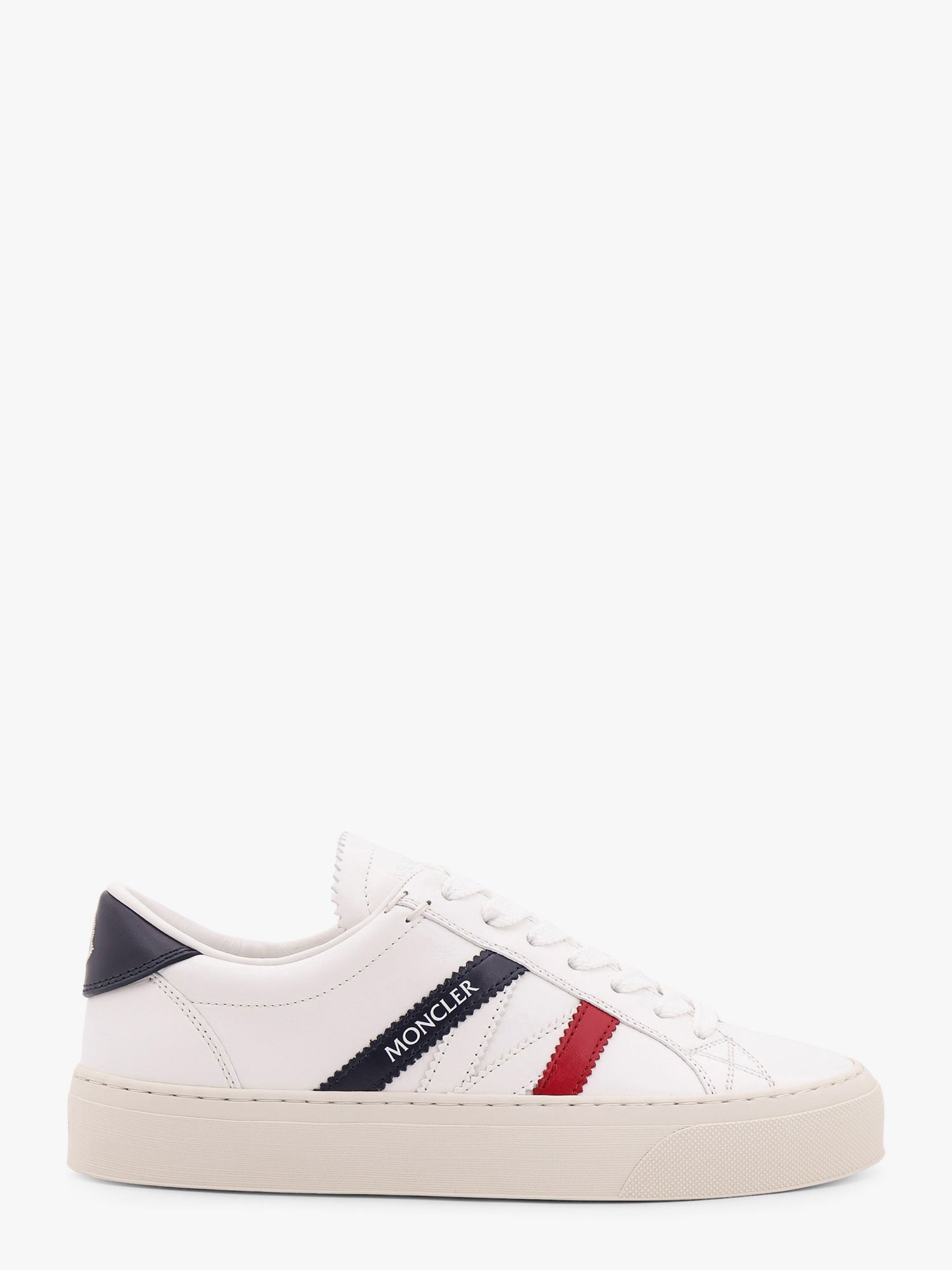 Moncler Monaco2 leren sneakers met logoprint