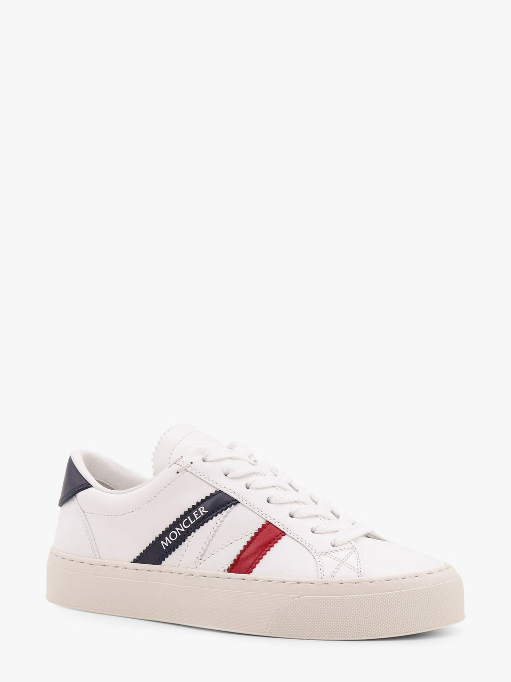 Moncler أحذية رياضية جلدية Monaco2 مع طبعة شعار