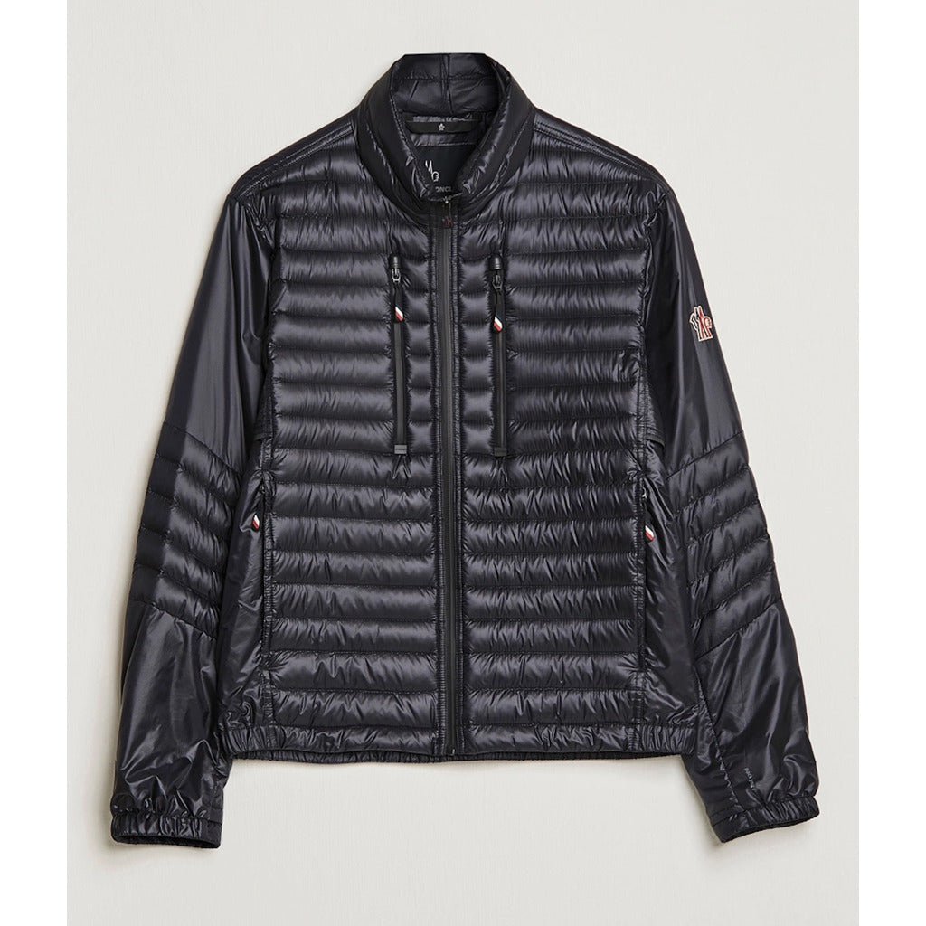 Moncler Grenoble black high-shine padded down jacket front view