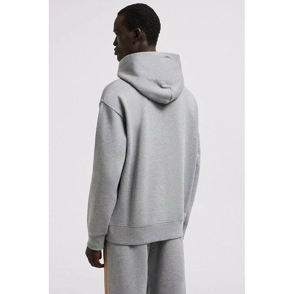 Back view of the Moncler Grenoble gray cotton sweatshirt
