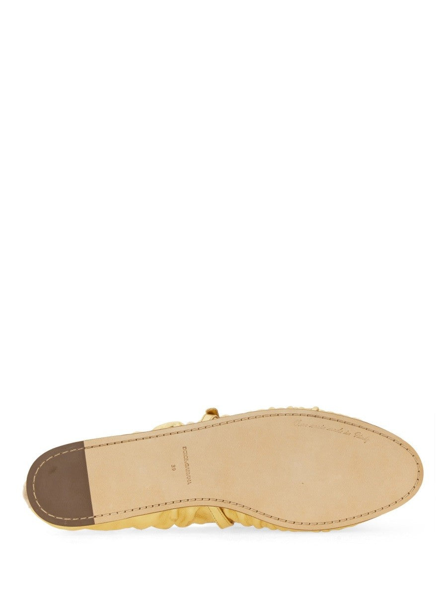 Dolce & Gabbana BALERINY MORDORÉ Z NAPPY