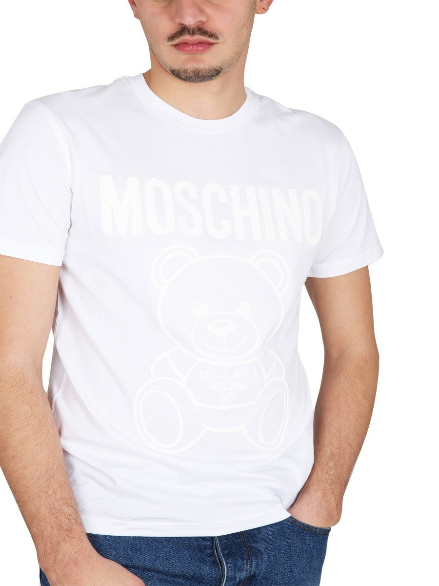 Moschino TEDDY BEAR ORGANIC JERSEY T-SHIRT