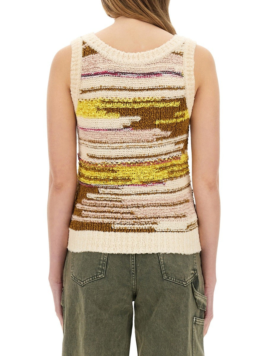 Moschino Jeans HAUT EN MAILLE MULTICOLORE