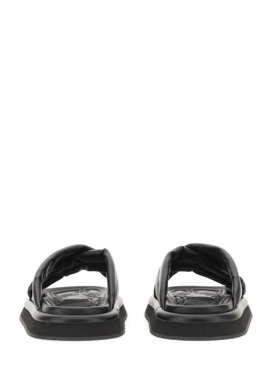 Dolce & Gabbana NAPPA EFFECT FABRIC SANDAL