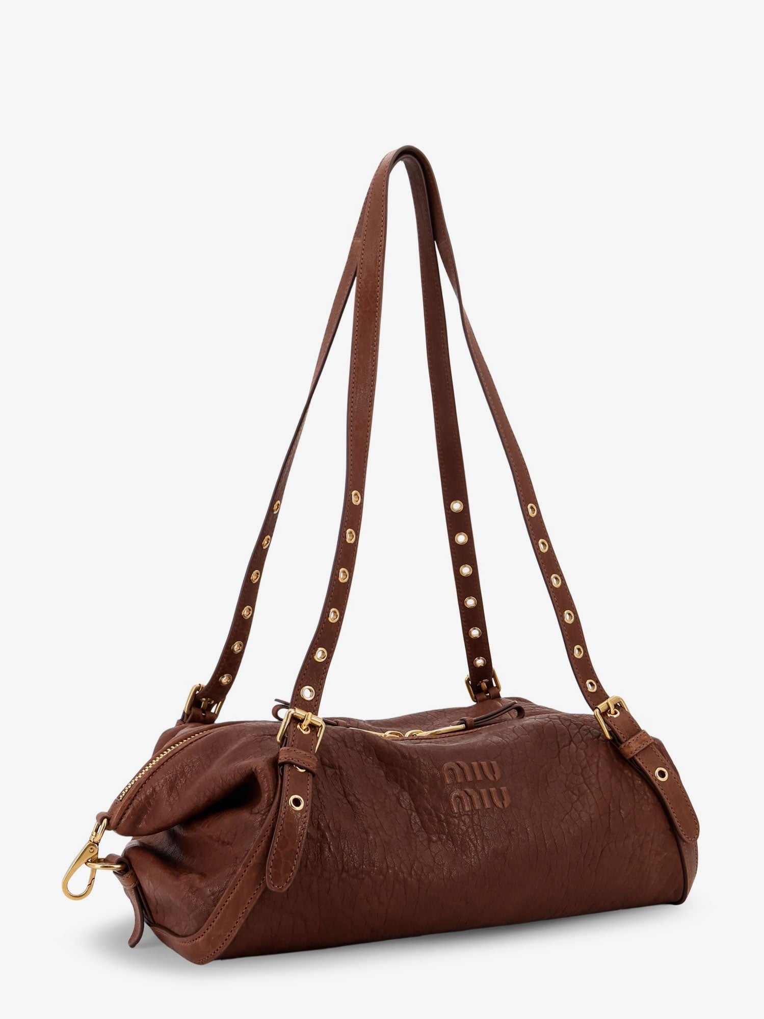 Miu Miu Nappa leather bag with embossed Logo Lettering