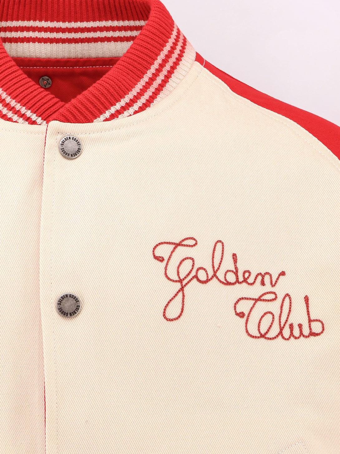Golden Goose Deluxe Brand Nic cotton jacket with maxi Golden Club embroidery