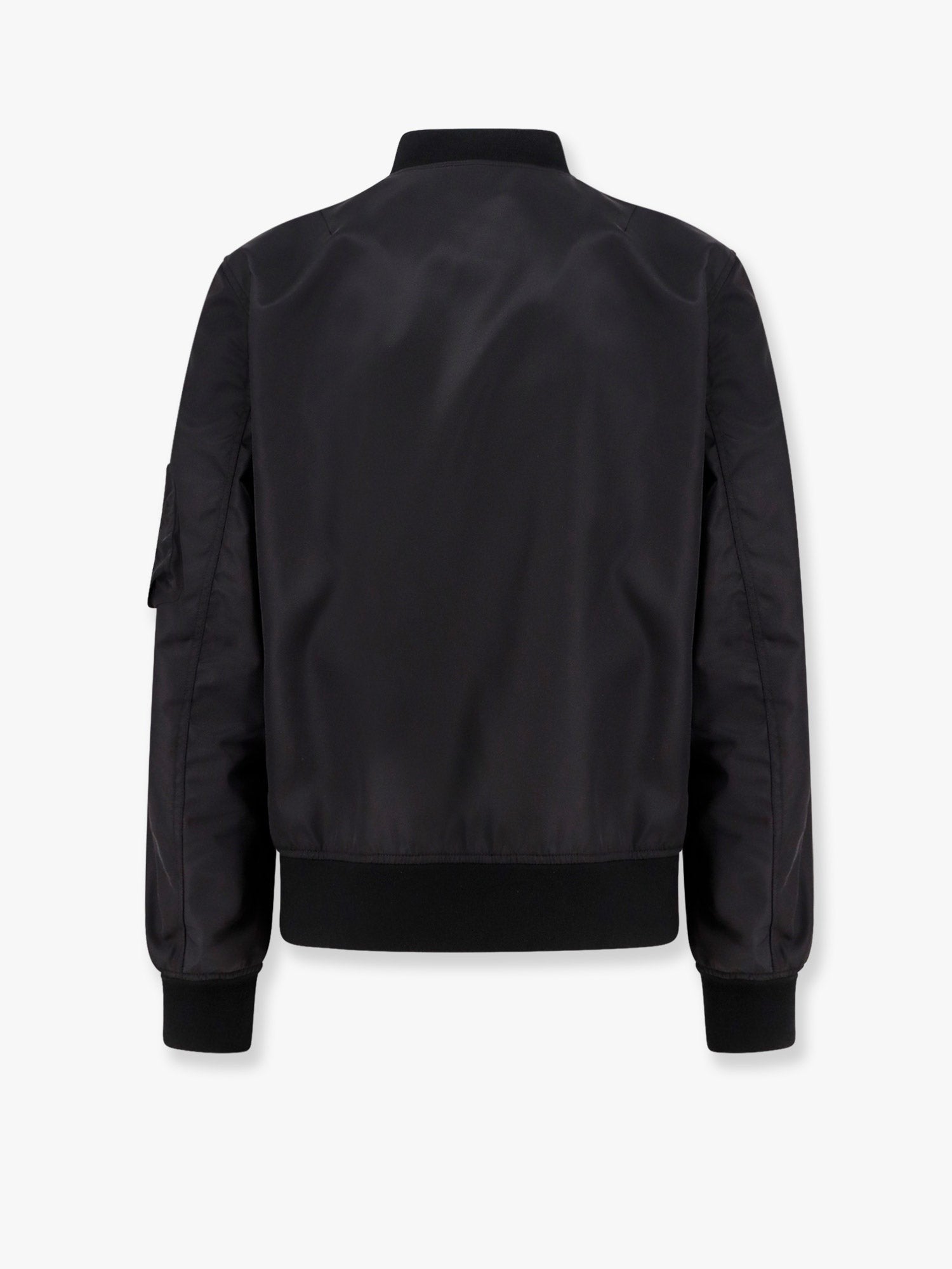 Valentino Nylon-Bomberjacke mit Lederpatch und VLogo-Detail