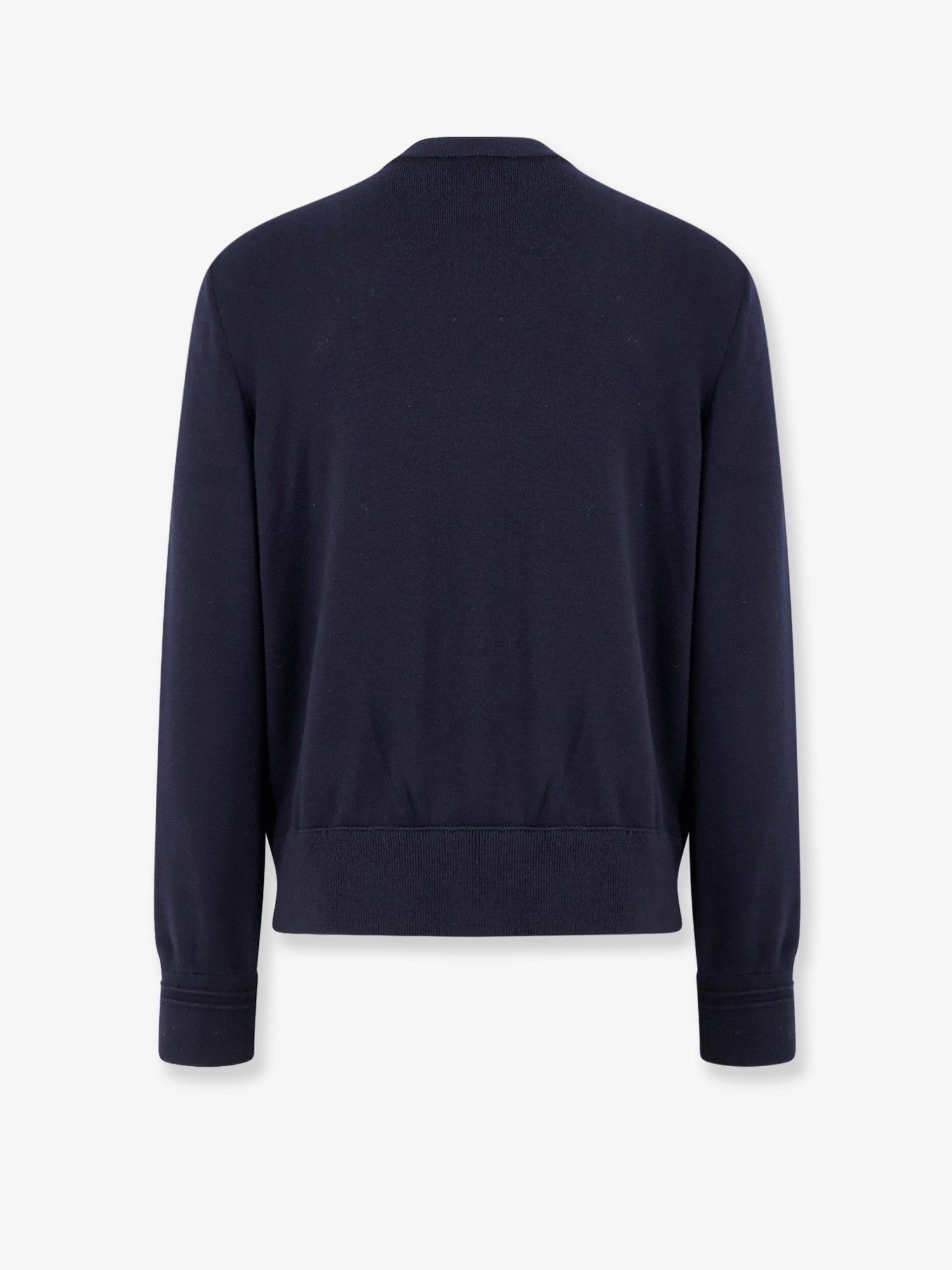 Moncler Nylon down jacket with wool sleeves