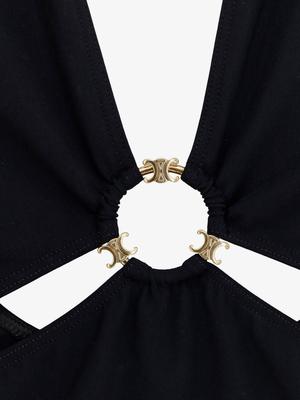 Celine Jednodílné nylonové plavky s předním kroužkem