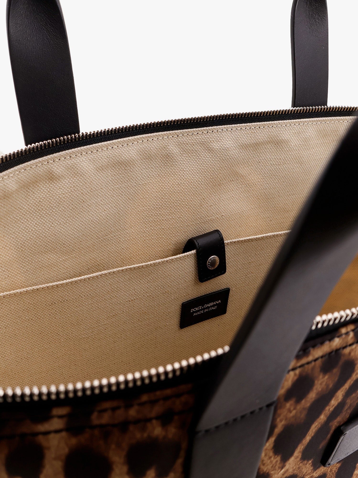 Dolce & Gabbana Nylon shoulder bag with animalier print
