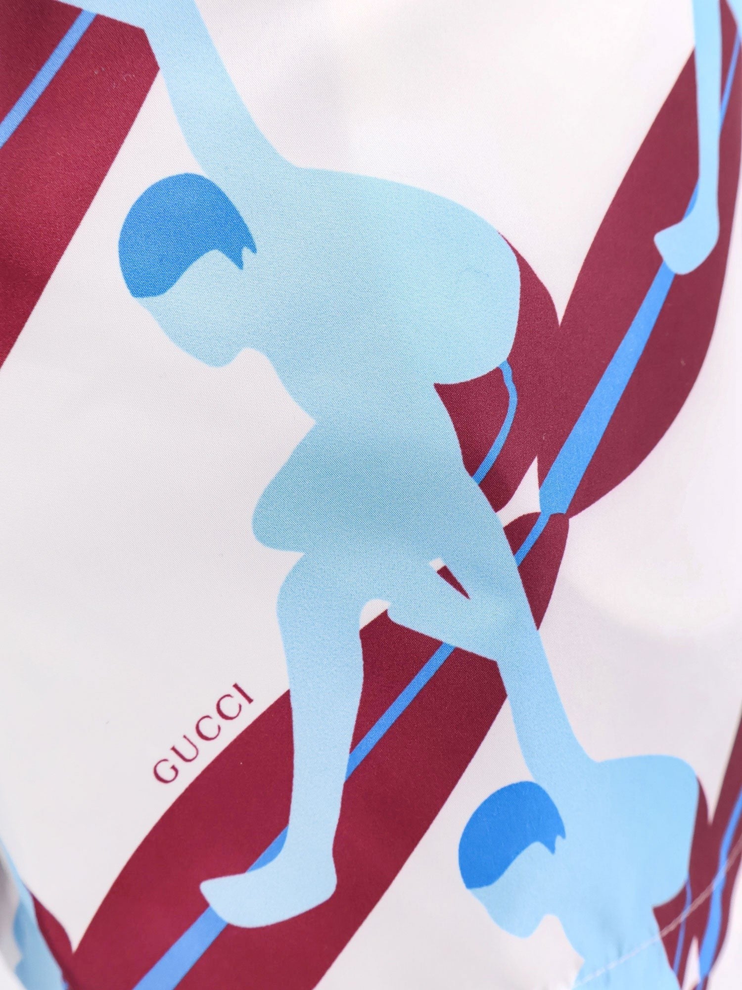 Gucci Nylon swim trunk with surfer print
