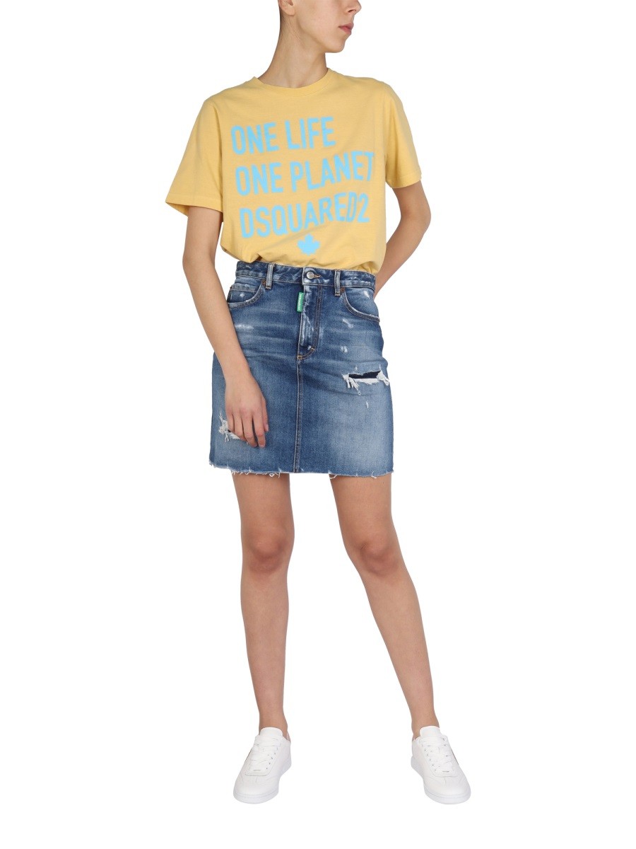 Dsquared2 ΜΠΛΟΥΖΑ "ONE LIFE ONE PLANET"