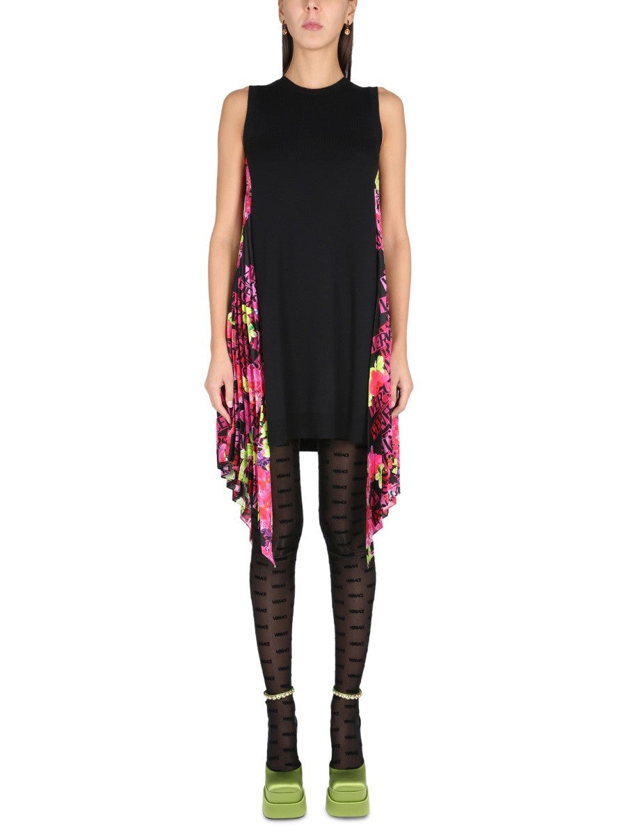 Versace VESTIDO CON LOGO ORCHID