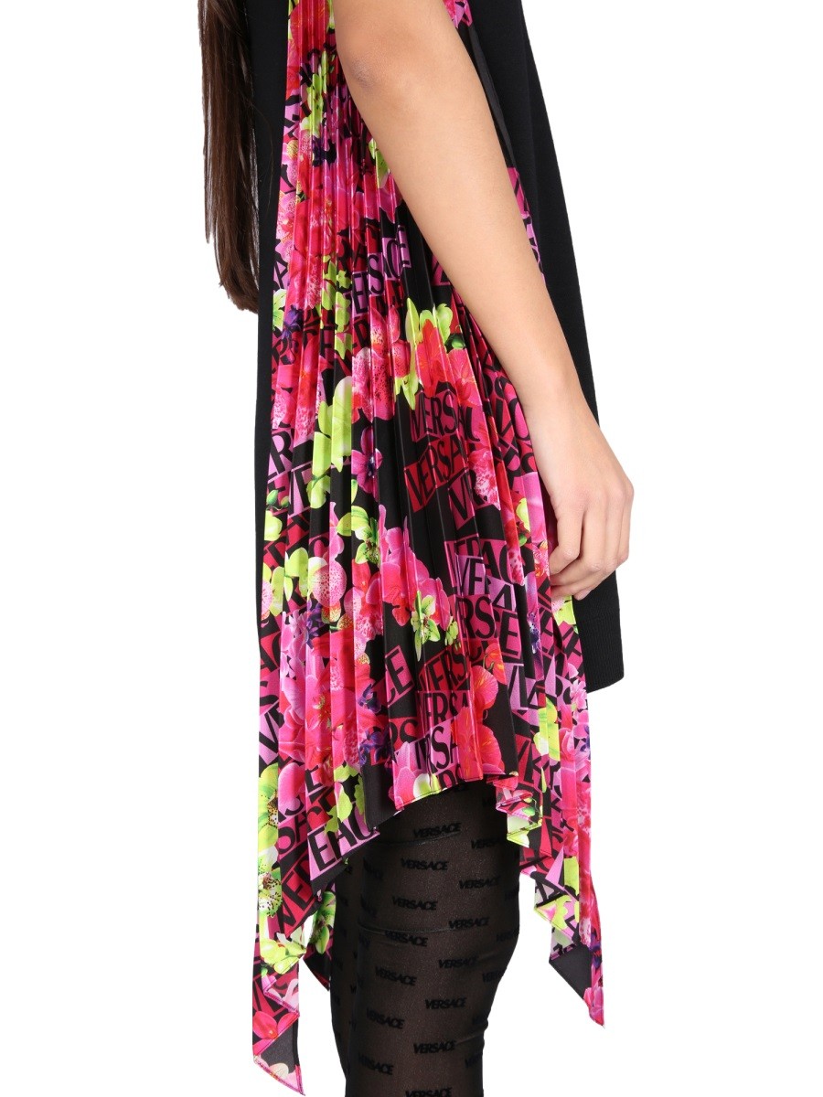 Versace VESTIDO CON LOGO ORCHID