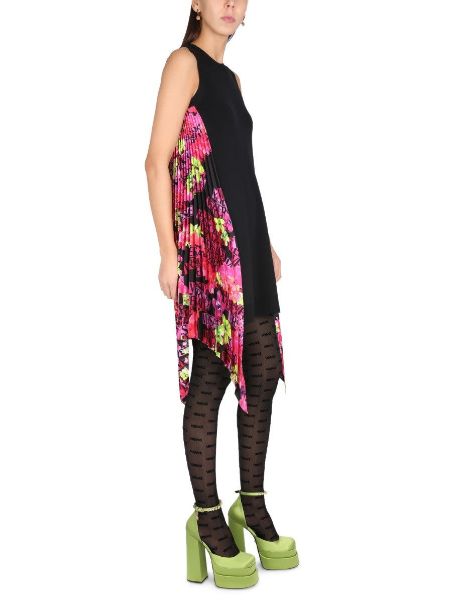Versace VESTIDO CON LOGO ORCHID