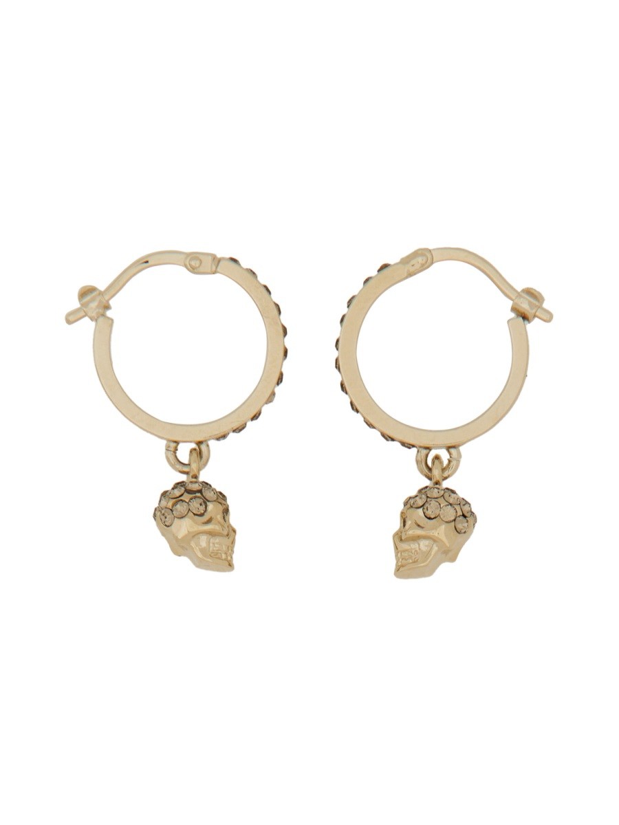 Alexander Mcqueen ORECCHINI A CERCHIO SKULL