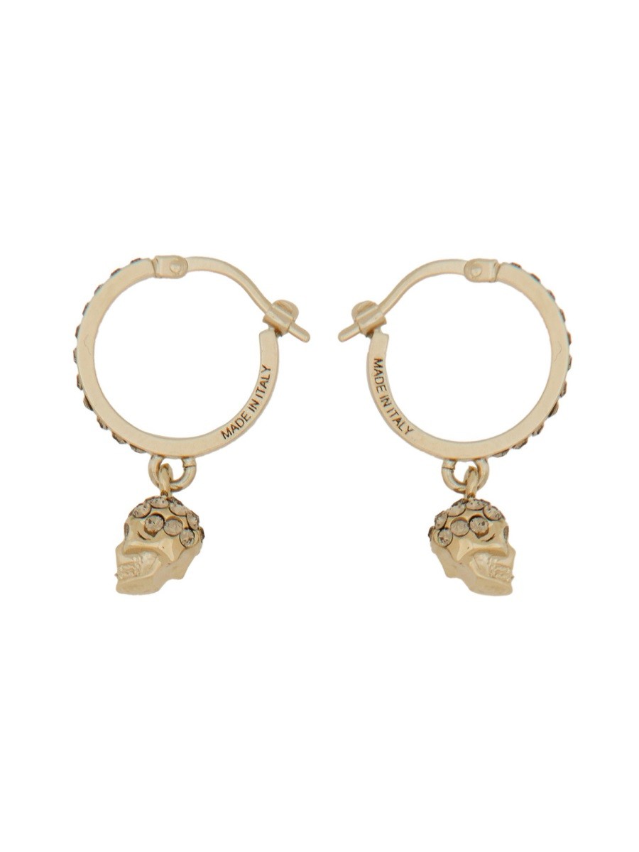 Alexander Mcqueen ORECCHINI A CERCHIO SKULL