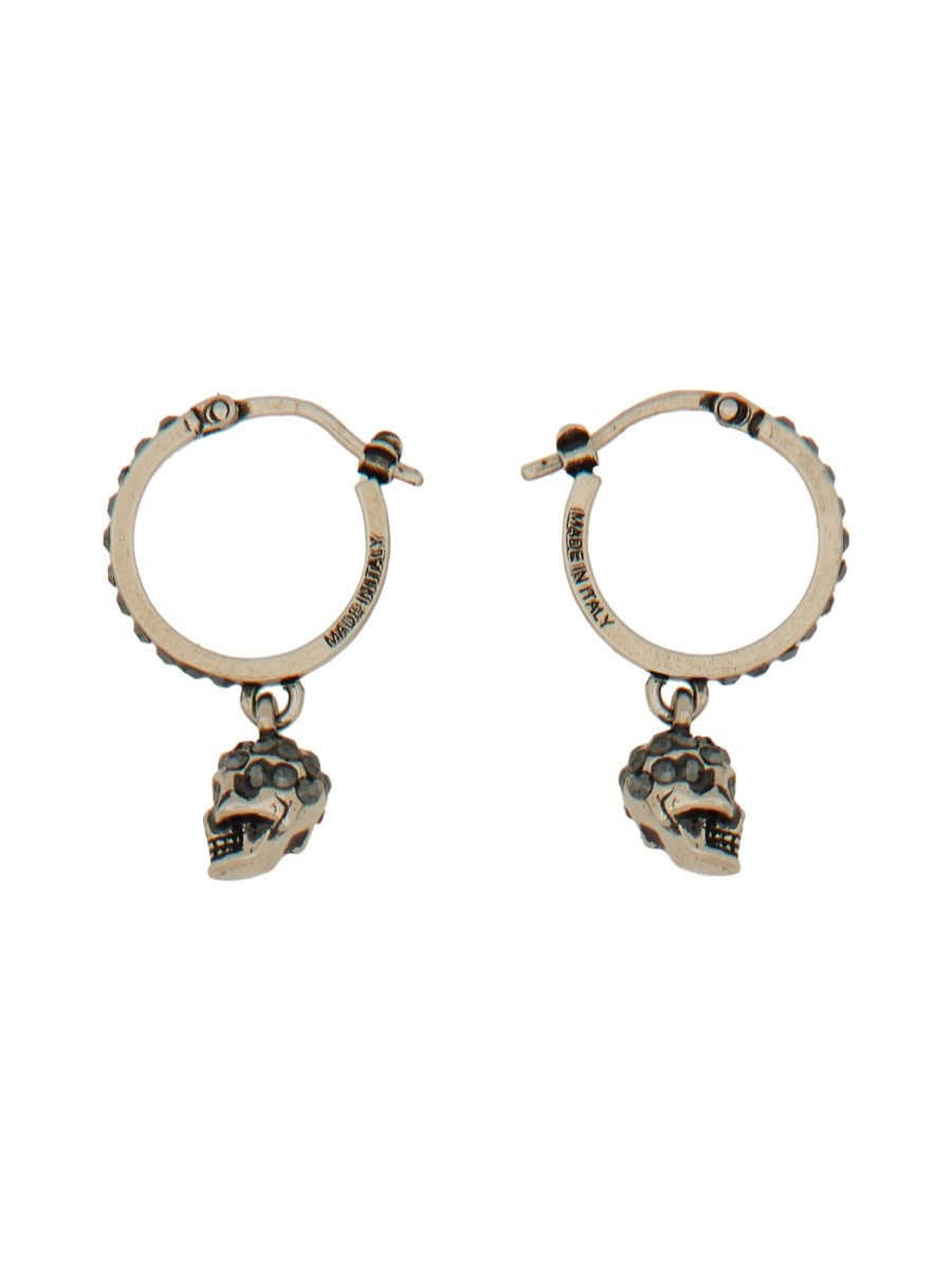 Alexander Mcqueen ORECCHINI A CERCHIO SKULL