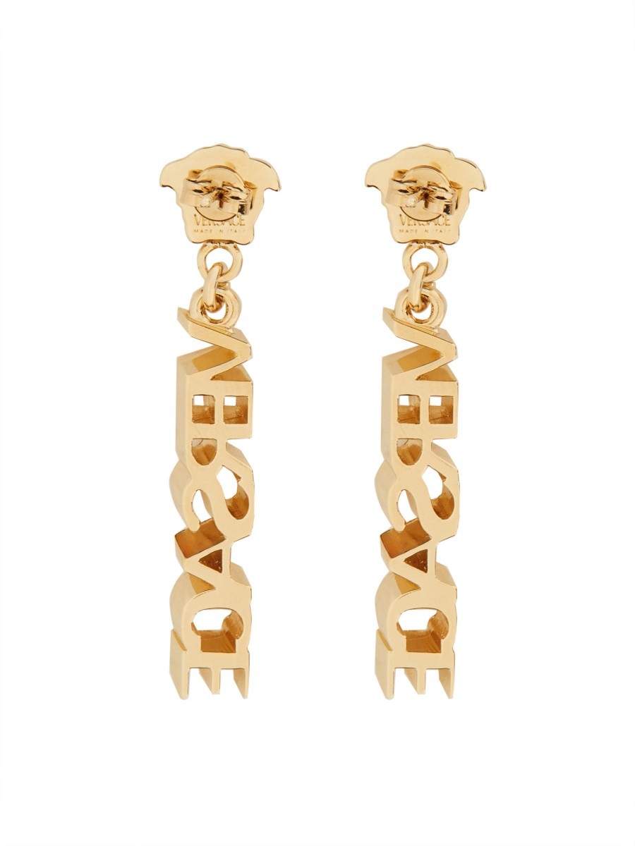 Versace ORECCHINI PENDENTI LOGATI