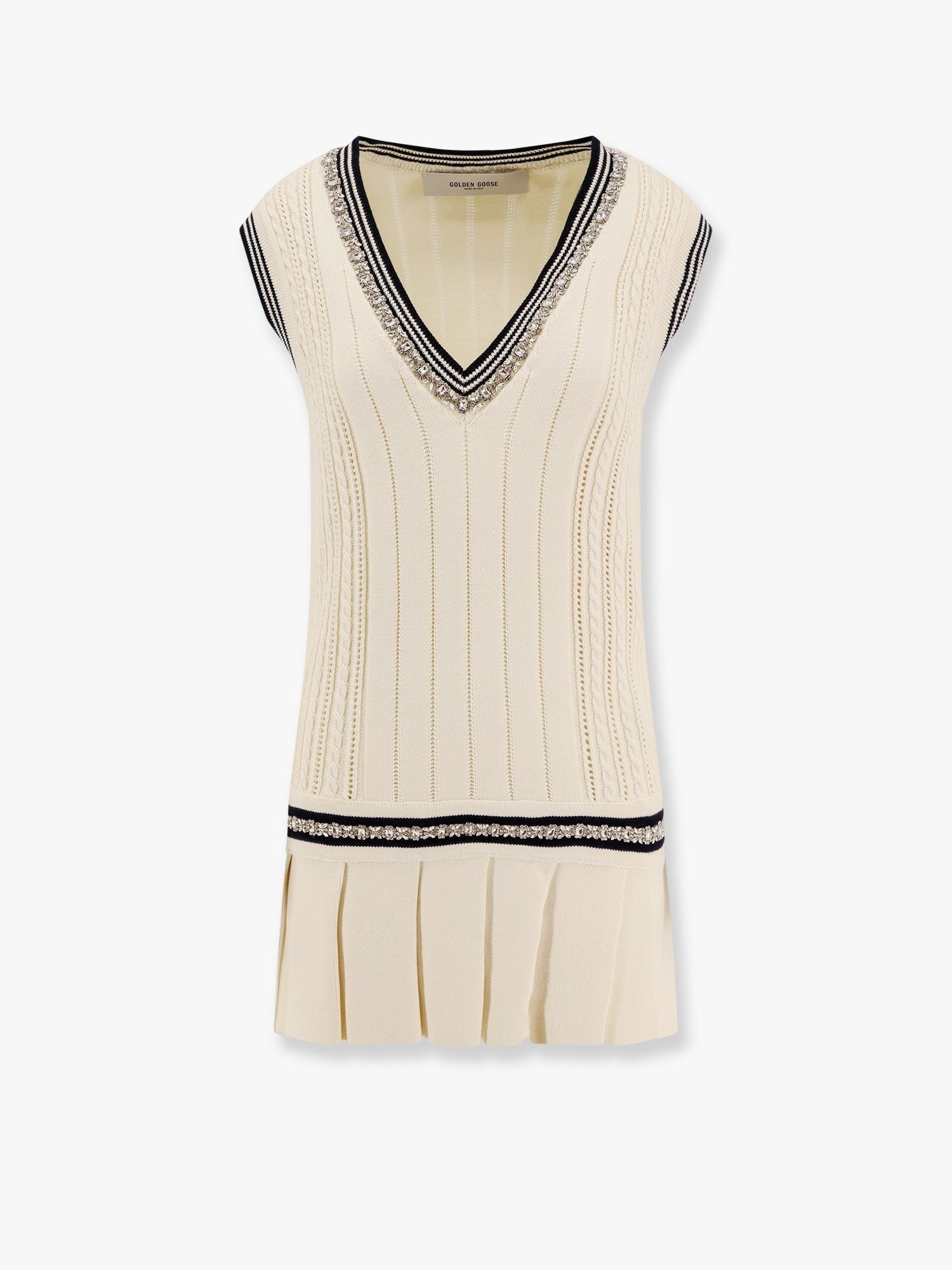 Golden Goose Deluxe Brand Organic cotton dress with crystals embellishment