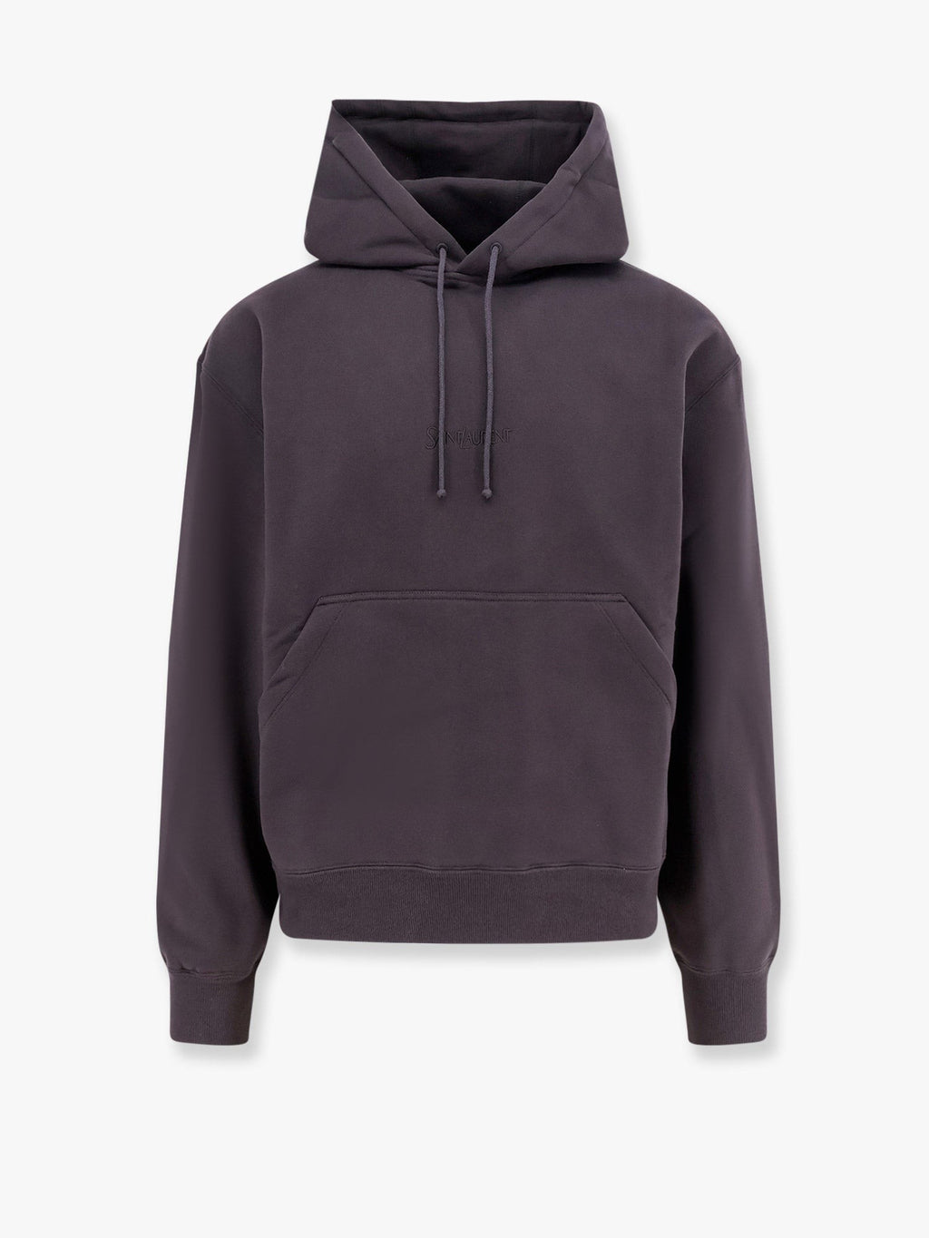 Saint Laurent Bluză de trening din bumbac organic cu broderie logo frontală