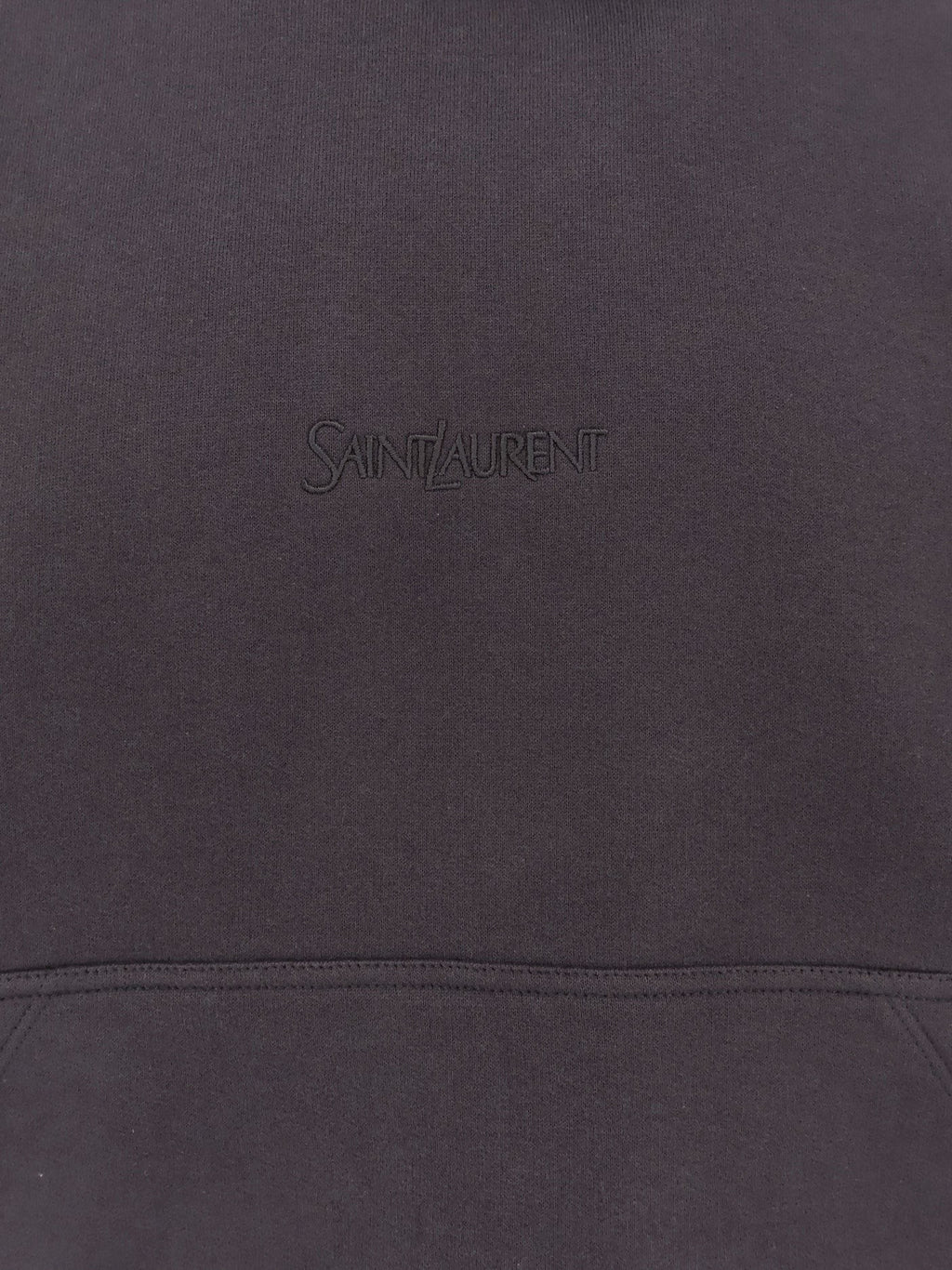 Saint Laurent Bluză de trening din bumbac organic cu broderie logo frontală