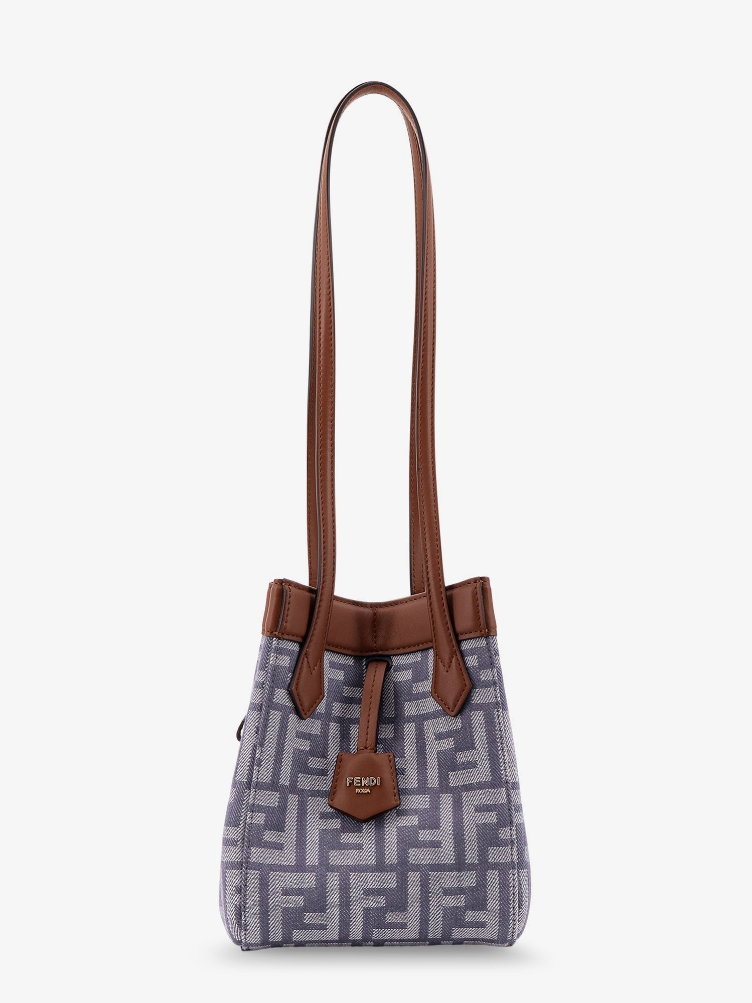 Fendi Origami mini sac épaule en tissu jacquard FF et cuir