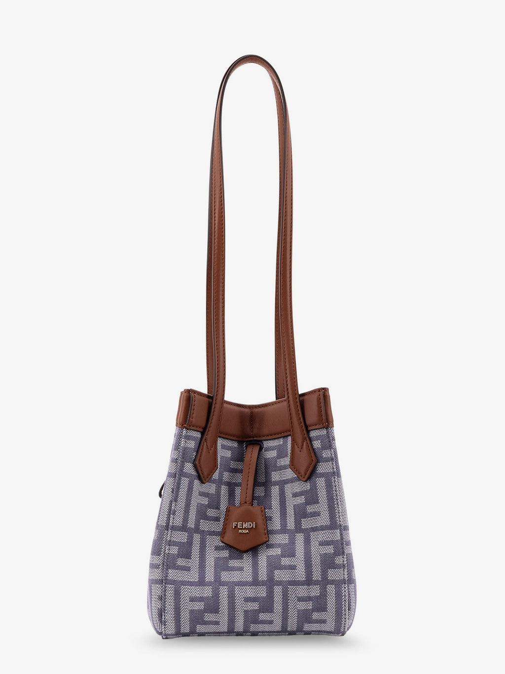 Fendi Origami mini FF žakardinio audinio ir odos rankinė per petį