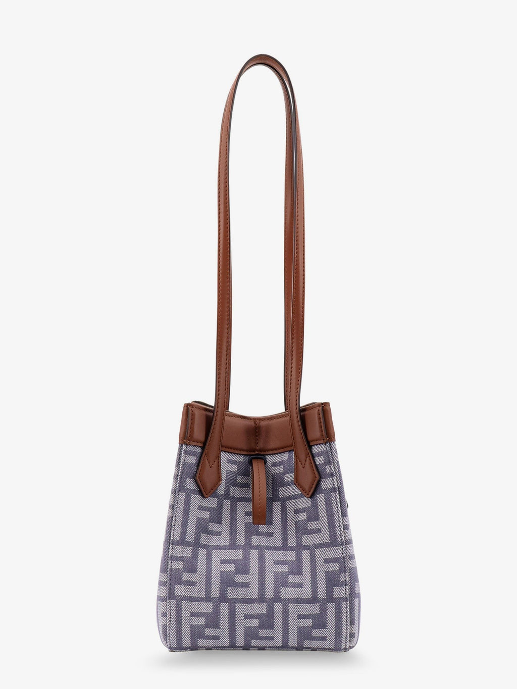 Fendi Origami mini FF žakardinio audinio ir odos rankinė per petį