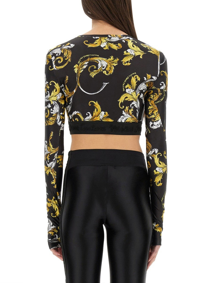 Versace Jeans Couture "OUTLINE BAROQUE" KRÁTKÝ TOP