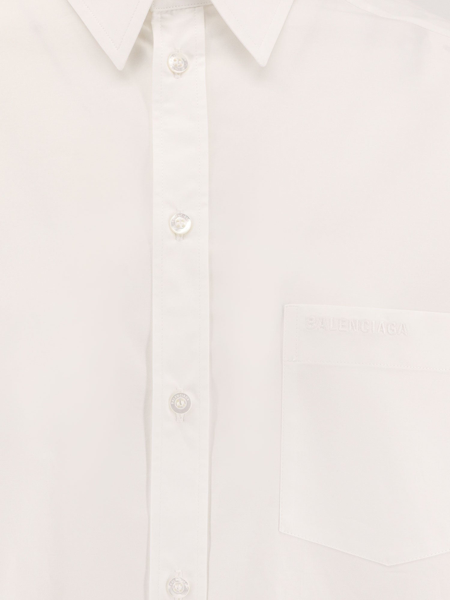 Balenciaga Oversize cotton shirt with knotted details