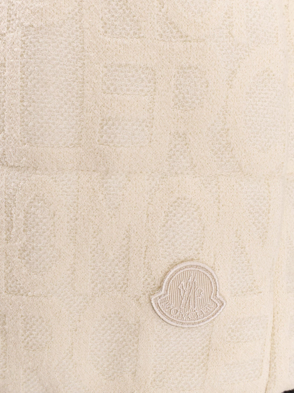 Moncler Padded cotton blend vest with all-over logo