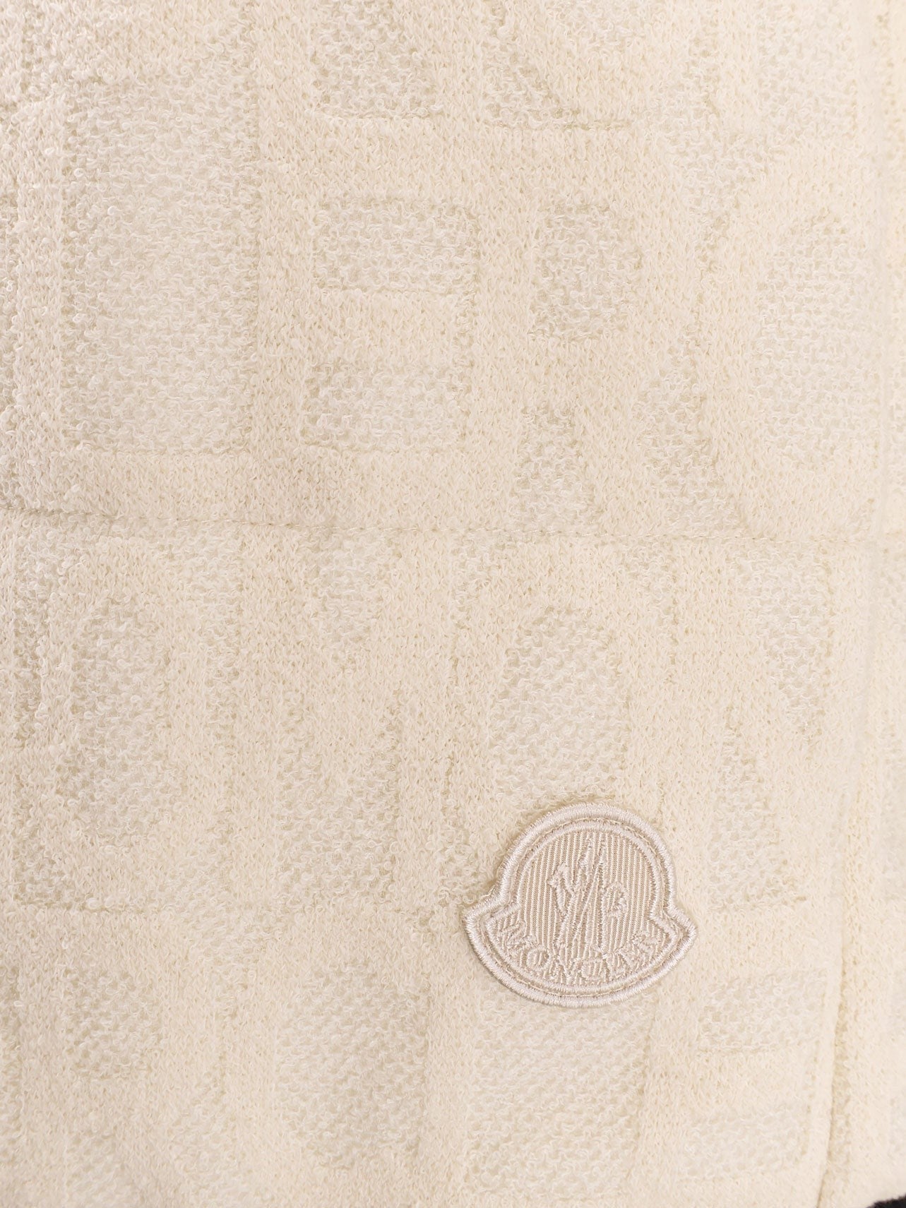 Moncler Padded cotton blend vest with all-over logo