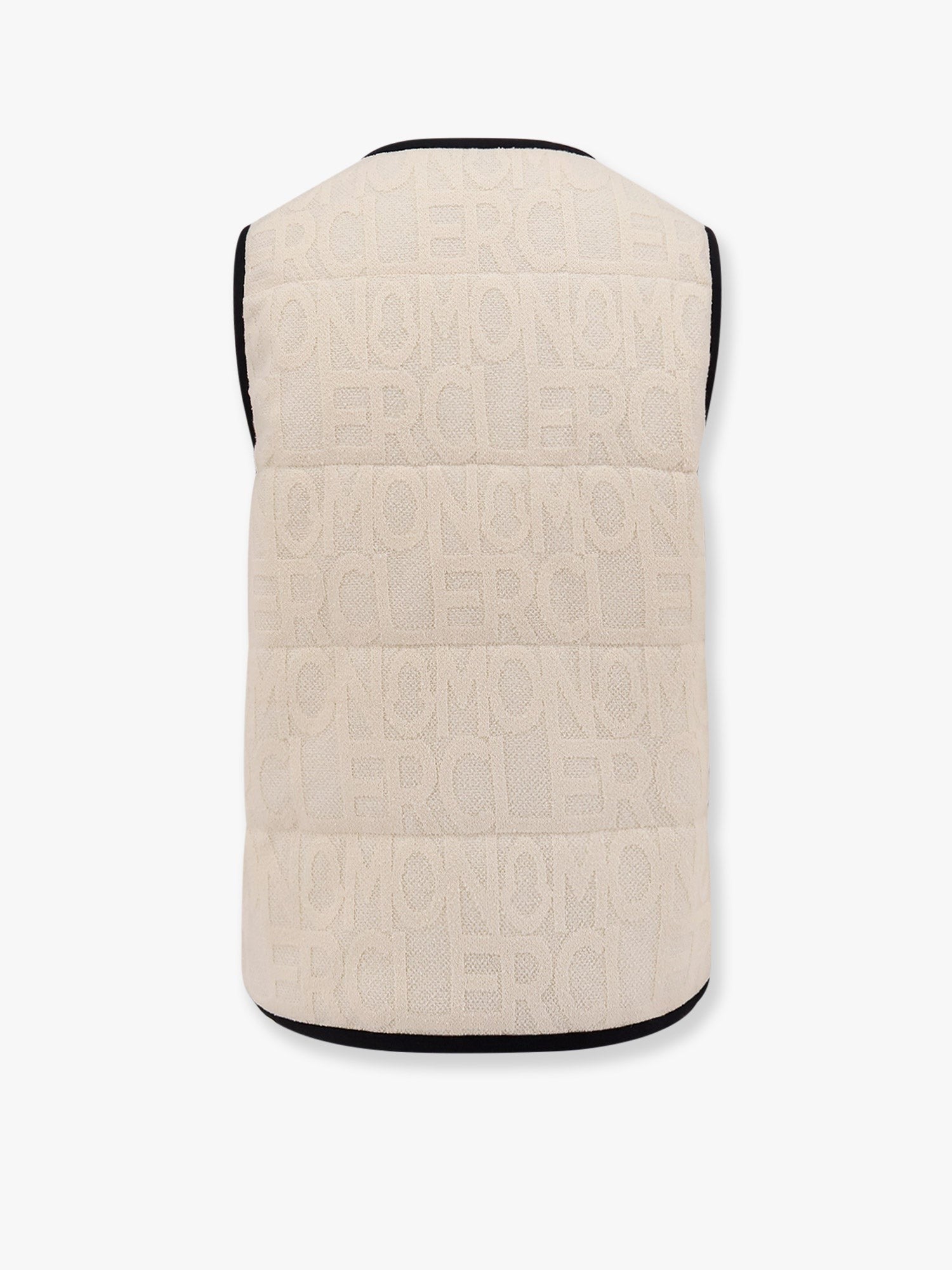 Moncler Padded cotton blend vest with all-over logo