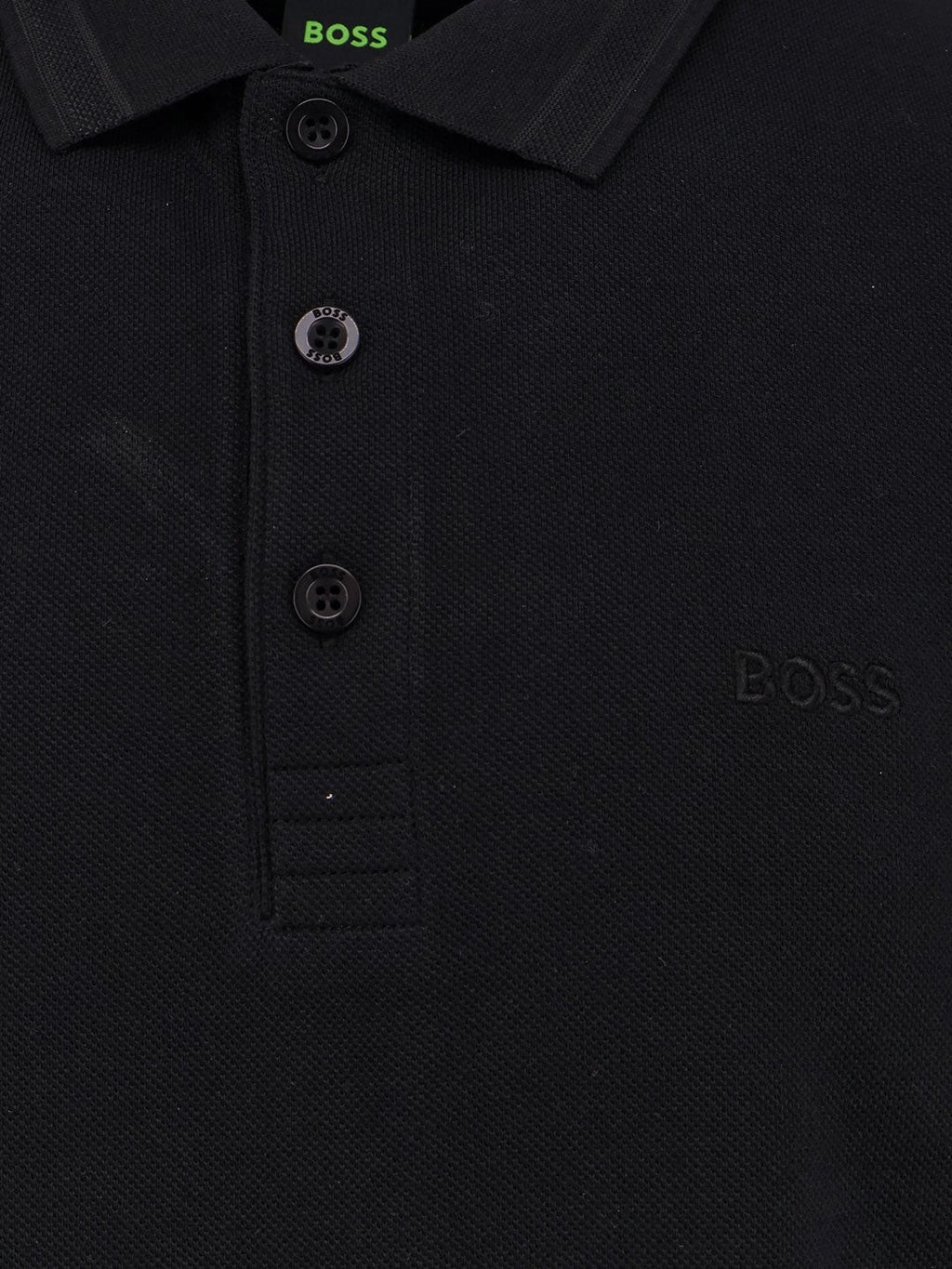 Boss Polo en coton avec profils brodés