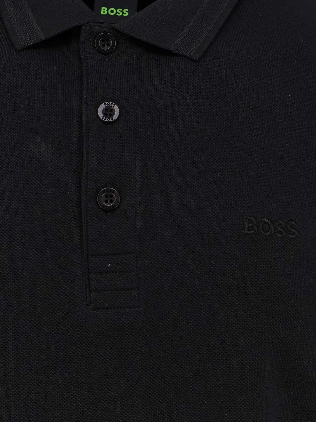 Boss Polo en coton avec profils brodés