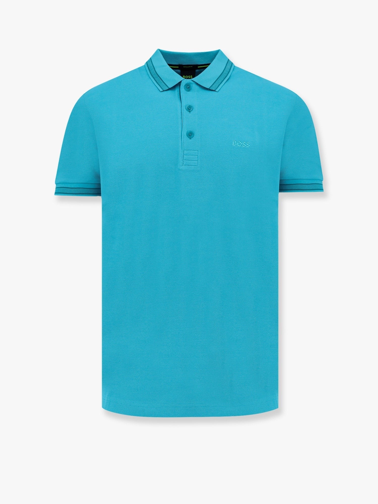 Boss Polo en coton avec profils brodés