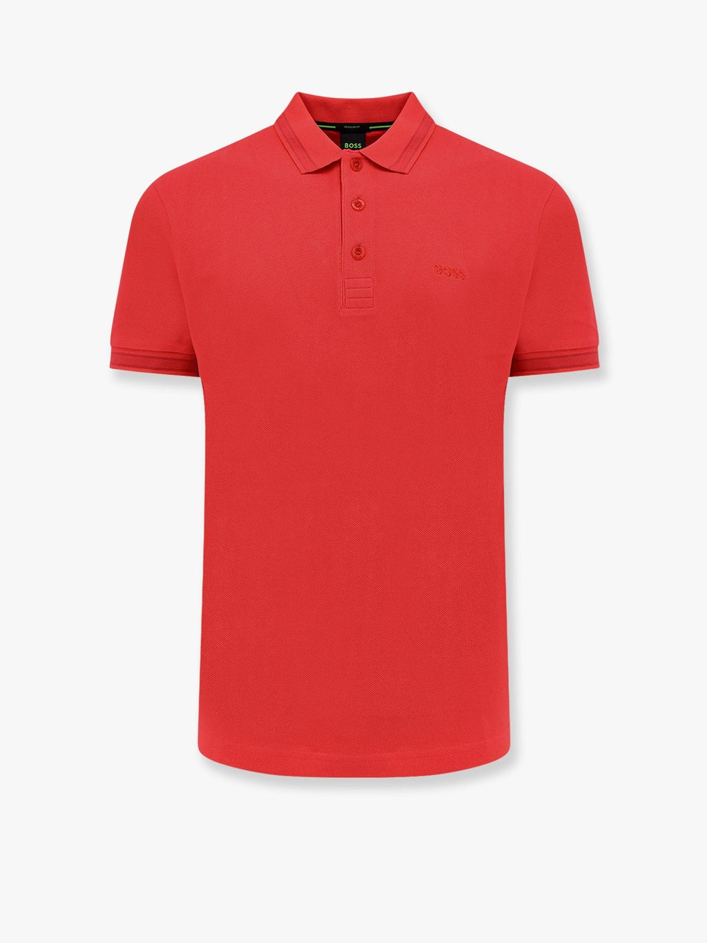 Boss Polo en coton avec profils brodés