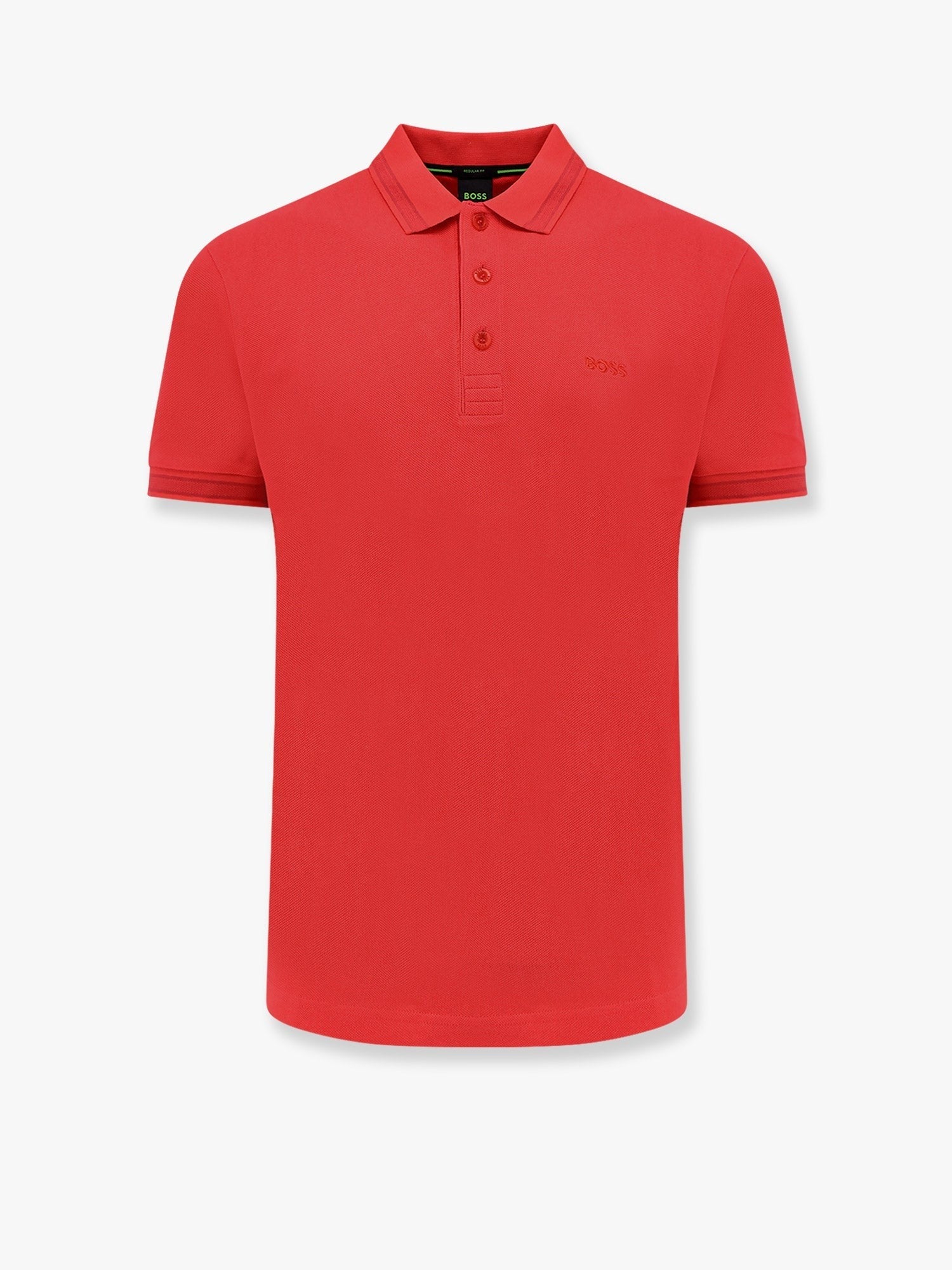 Boss Polo en coton avec profils brodés