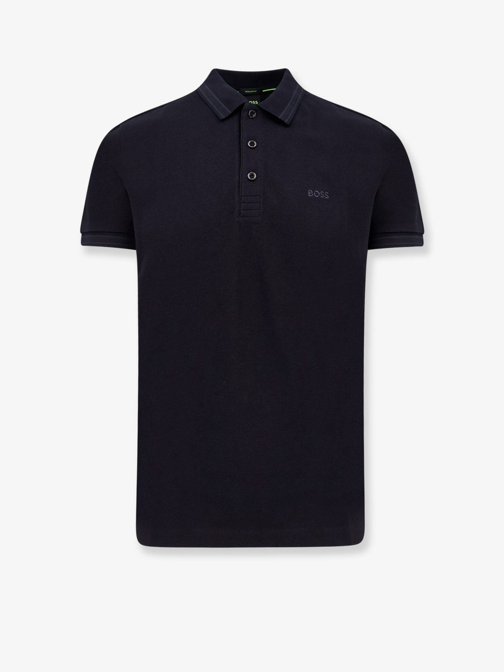 Boss Polo en coton avec profils brodés