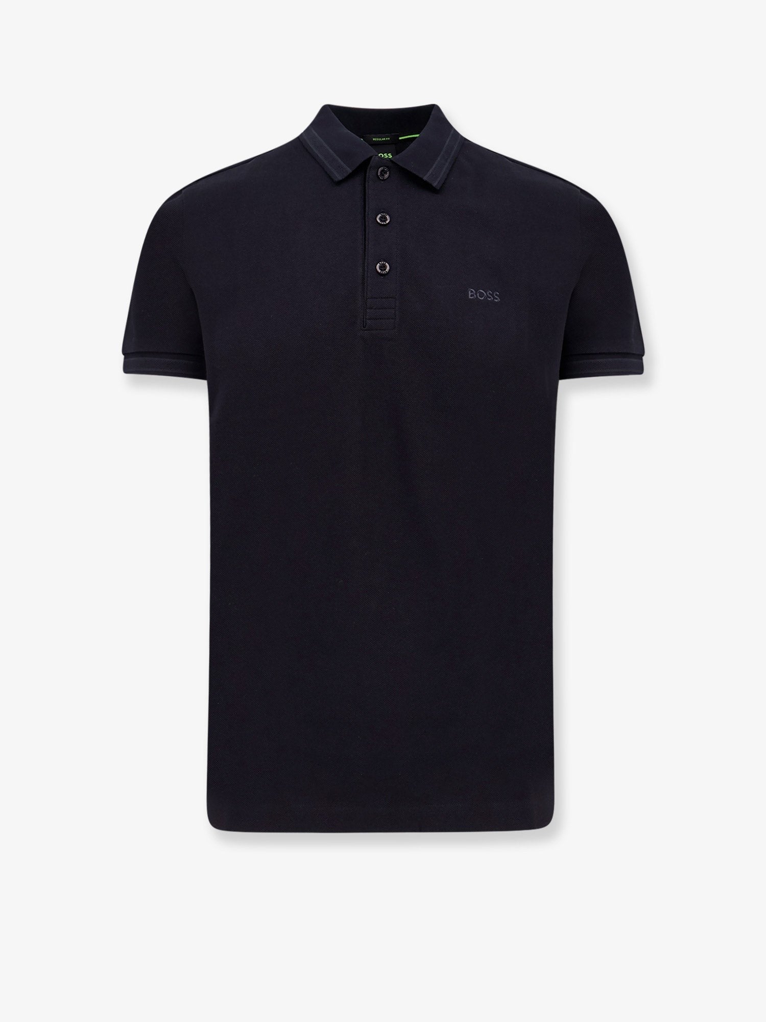 Boss Polo en coton avec profils brodés