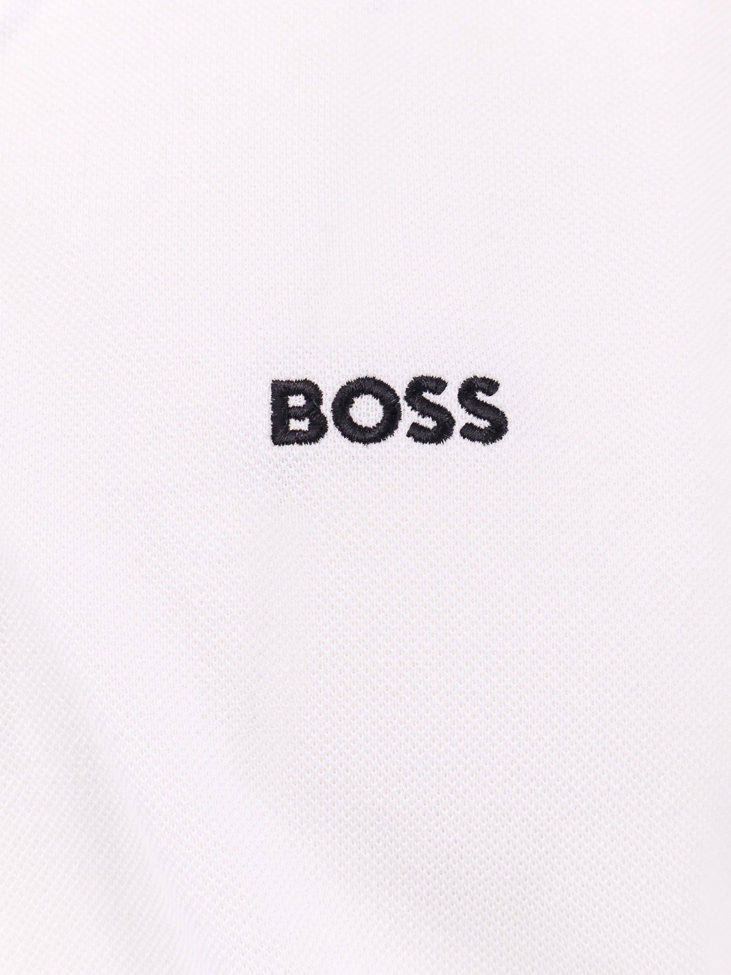 Boss Polo en coton avec profils brodés
