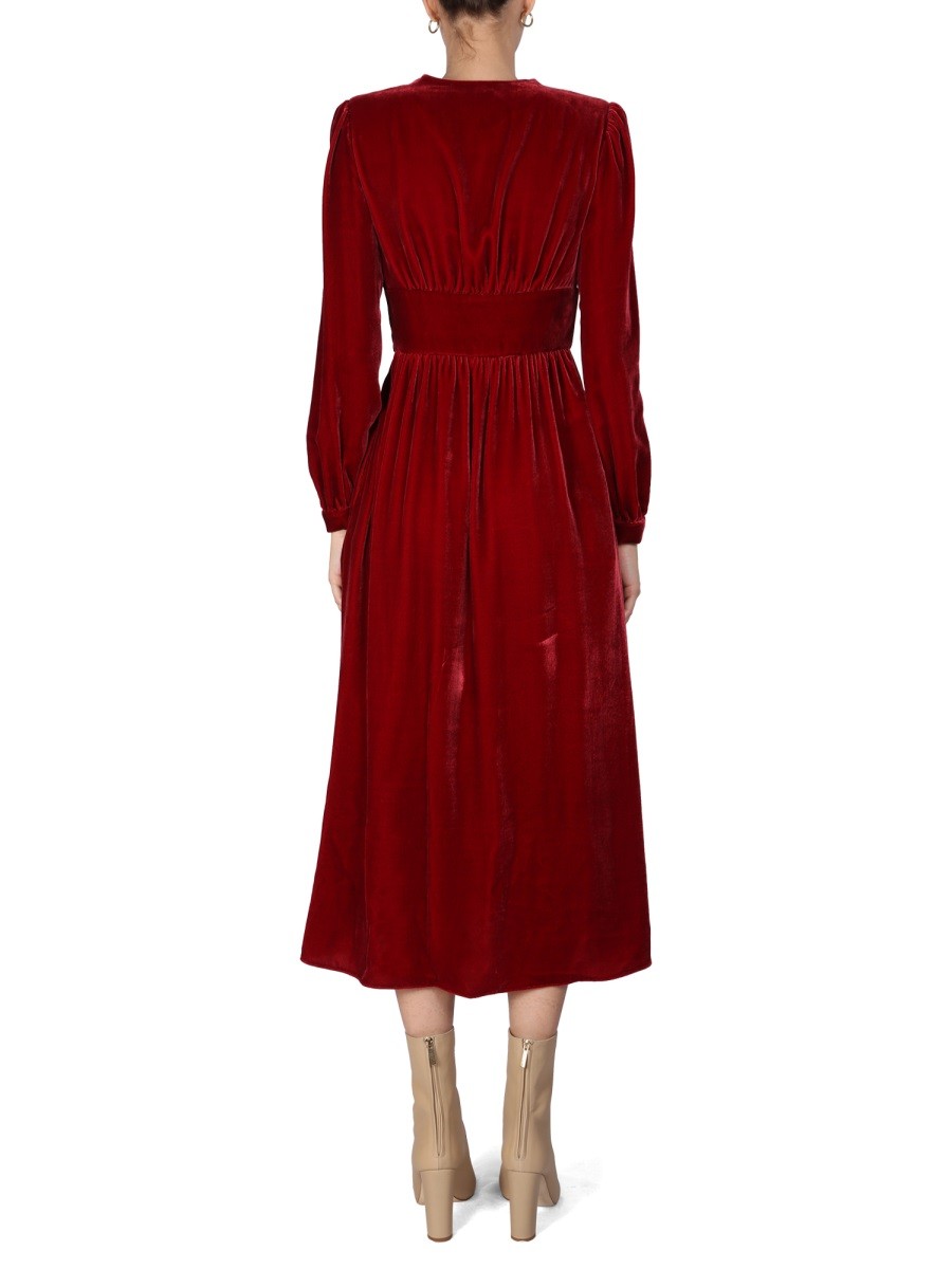 Boutique Moschino PANNÉ FLUWELEN JURK