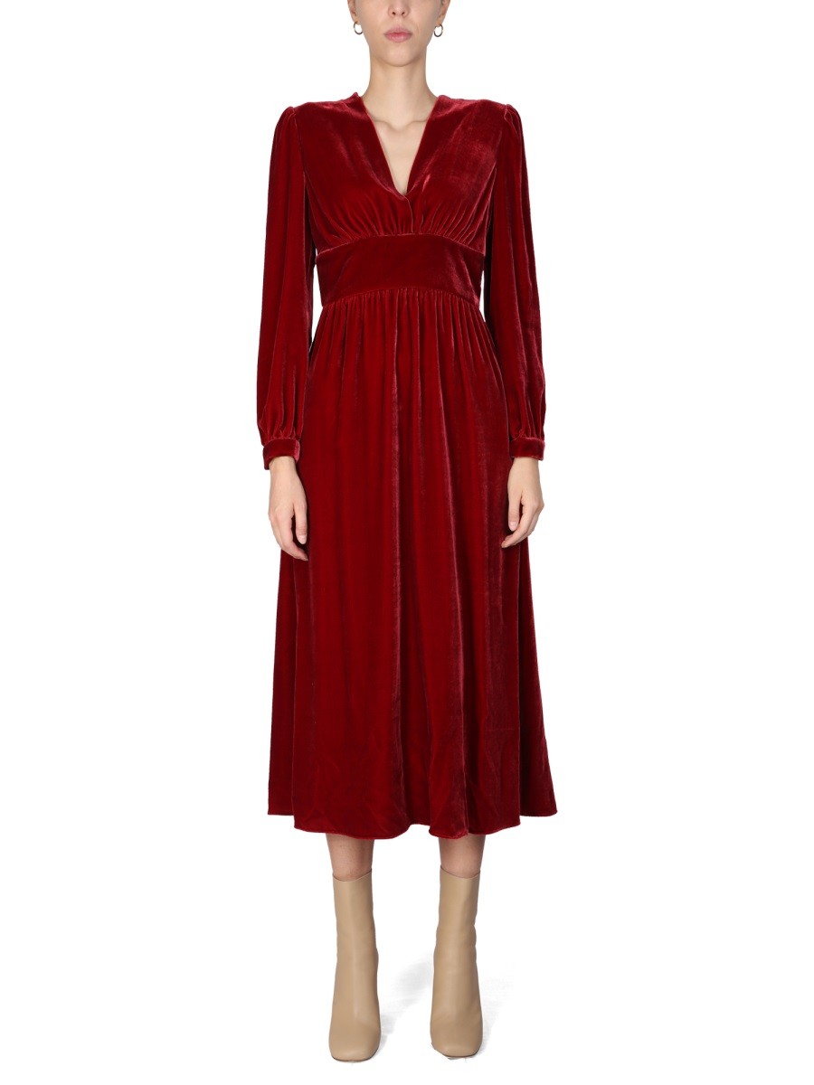 Boutique Moschino PANNÉ FLUWELEN JURK