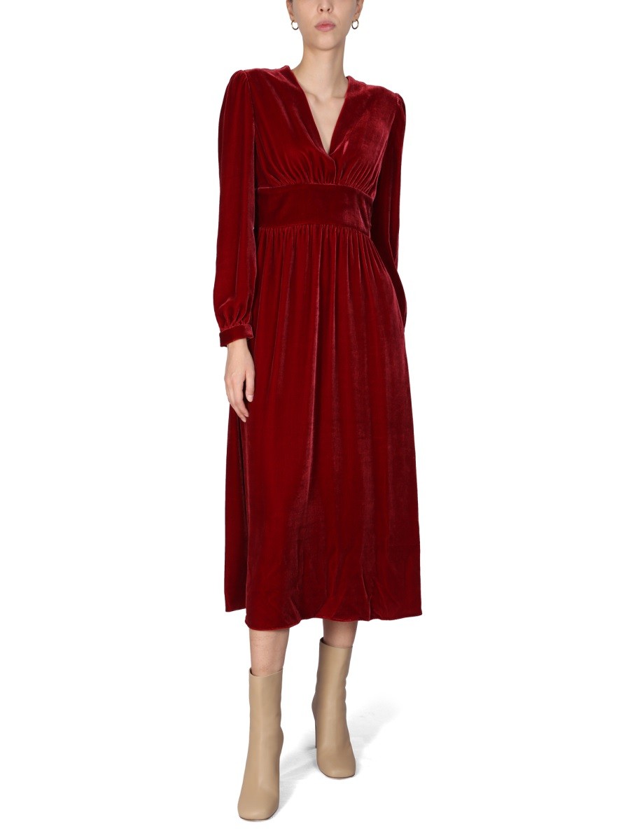 Boutique Moschino PANNÉ FLUWELEN JURK