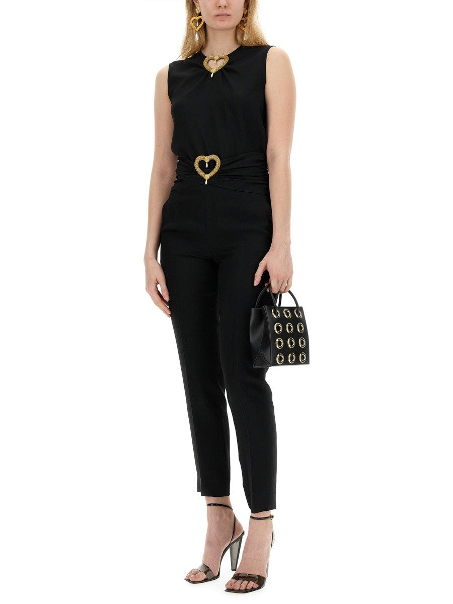 Moschino PANTS WITH HEART APPLICATION